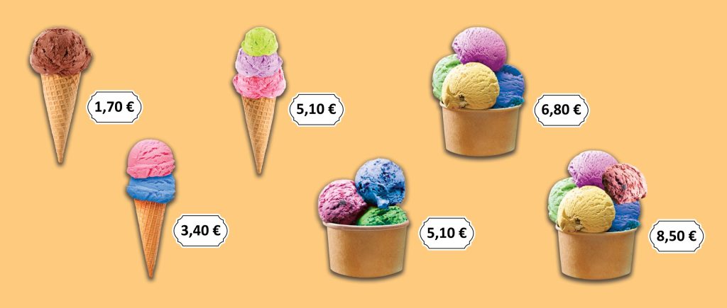 طراحی بنر قیمت بستنی